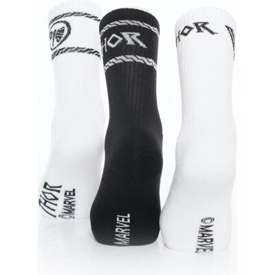 Difuzed, Herren, Socken, MARVEL - Thor - Pack de 3 paires de chaussettes Homme (T43-46), Schwarz, (3er Pack, 43 - 46) Difuzed, Herren, Socken, MARVEL - Thor - Pack de 3 paires de chaussettes Homme (T43-46), Schwarz, (3er Pack, 43 - 46)