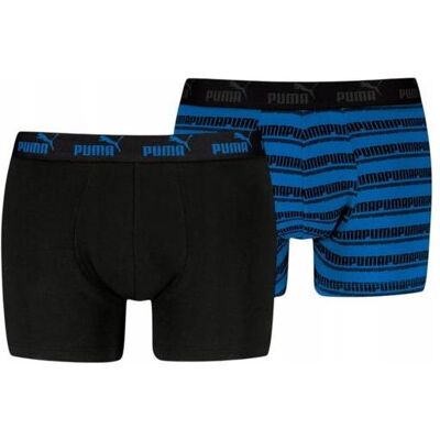 Puma Herren, Unterhosen, Elements Herren Gestreifte Boxershorts 2er-Pack, Mehrfarbig, (2er Pack, L) Puma Herren, Unterhosen, Elements Herren Gestreifte Boxershorts 2er-Pack, Mehrfarbig, (2er Pack, L)