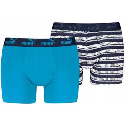 Puma Herren, Unterhosen, Elements Herren-Boxershorts Mit Streifen, 2Er-Pack, Mehrfarbig, (2er Pack, M) Puma Herren, Unterhosen, Elements Herren-Boxershorts Mit Streifen, 2Er-Pack, Mehrfarbig, (2er Pack, M)