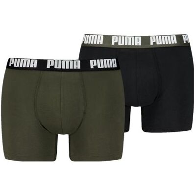 Puma Herren, Unterhosen, Men Everyday Basic Boxer 2p, Grün, Schwarz, (2er Pack, XL) Puma Herren, Unterhosen, Men Everyday Basic Boxer 2p, Grün, Schwarz, (2er Pack, XL)