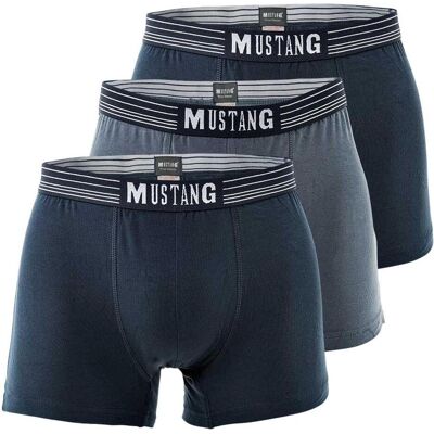 Mustang, Herren, Unterhosen, Boxershort Casual Stretch, Blau, (3er Pack, L) Mustang, Herren, Unterhosen, Boxershort Casual Stretch, Blau, (3er Pack, L)