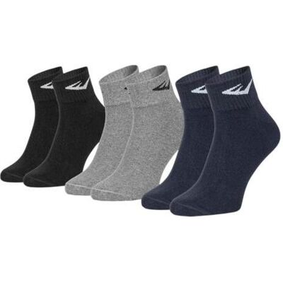 Everlast, Socken, 3P Knöchelsocken Marineblau/Schwarz/Grau, Mehrfarbig, Blau, Schwarz, Grau, (35 - 38) Everlast, Socken, 3P Knöchelsocken Marineblau/Schwarz/Grau, Mehrfarbig, Blau, Schwarz, Grau, (35 - 38)
