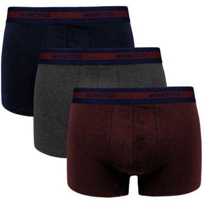 Monotox, Herren, Unterhosen, Basics Boxer Brief M MX21064 boxers, Rot, Schwarz, Grau, (3er Pack, M) Monotox, Herren, Unterhosen, Basics Boxer Brief M MX21064 boxers, Rot, Schwarz, Grau, (3er Pack, M)