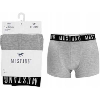 Mustang, Herren, Unterhosen, Herren-Boxershorts, 1 Paar, Grau, Grau, (Einzelpack, XXL) Mustang, Herren, Unterhosen, Herren-Boxershorts, 1 Paar, Grau, Grau, (Einzelpack, XXL)