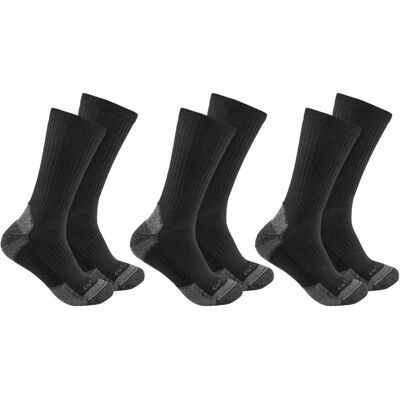Carhartt, Herren, Socken, Skarpety Mittelschwere Baumwollmischung Schwarz, Schwarz, (3er Pack, M) Carhartt, Herren, Socken, Skarpety Mittelschwere Baumwollmischung Schwarz, Schwarz, (3er Pack, M)