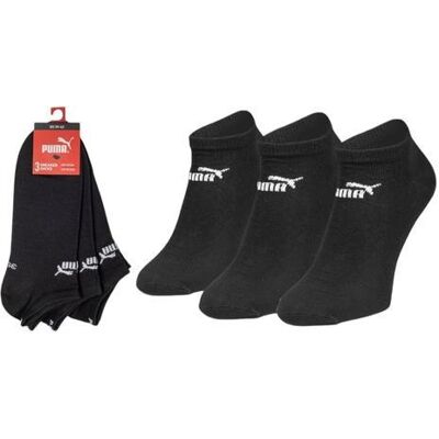 Puma Socken, 3 Paar schwarze Knöchelsocken, Schwarz, (3er Pack, 47 - 49) Puma Socken, 3 Paar schwarze Knöchelsocken, Schwarz, (3er Pack, 47 - 49)