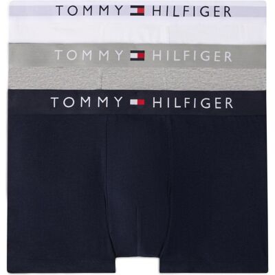 Tommy Hilfiger Herren, Unterhosen, 3p Trunk Wb, Grau, Schwarz, Mehrfarbig, Weiss, (3er Pack, L) Tommy Hilfiger Herren, Unterhosen, 3p Trunk Wb, Grau, Schwarz, Mehrfarbig, Weiss, (3er Pack, L)