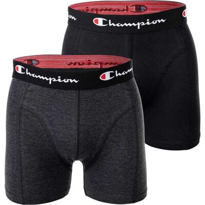 Champion, Herren, Unterhosen, Boxershort Casual Stretch, Schwarz, Grau, (2er Pack, M) Champion, Herren, Unterhosen, Boxershort Casual Stretch, Schwarz, Grau, (2er Pack, M)