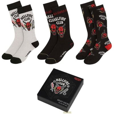 Cerdá, Unisex, Socken, Stranger Things Socken 3er-Pack 38-45 Hellfire Club, Mehrfarbig, (3er Pack, 38 - 45) Cerdá, Unisex, Socken, Stranger Things Socken 3er-Pack 38-45 Hellfire Club, Mehrfarbig, (3er Pack, 38 - 45)