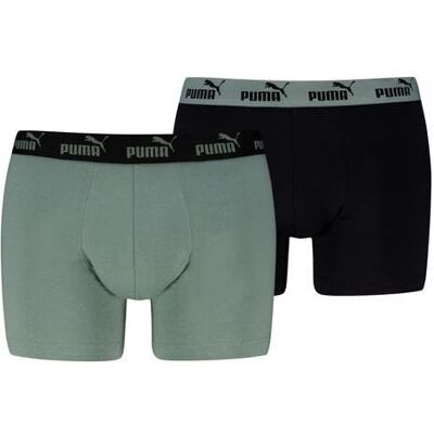 Puma Herren, Unterhosen, Elements Herren Basic Boxershorts, 2Er-Pack, Olivgrün, Grün, (2er Pack, L) Puma Herren, Unterhosen, Elements Herren Basic Boxershorts, 2Er-Pack, Olivgrün, Grün, (2er Pack, L)