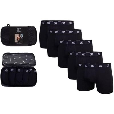 CR7, Herren, Unterhosen, Mens Trunk Cotton Stretch 5-Pack, Schwarz, (5er Pack, XL) CR7, Herren, Unterhosen, Mens Trunk Cotton Stretch 5-Pack, Schwarz, (5er Pack, XL)