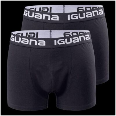 Iguana, Herren, Unterhosen, Melvo Herren-Boxershorts, Schwarz, (2er Pack, XXL) Iguana, Herren, Unterhosen, Melvo Herren-Boxershorts, Schwarz, (2er Pack, XXL)