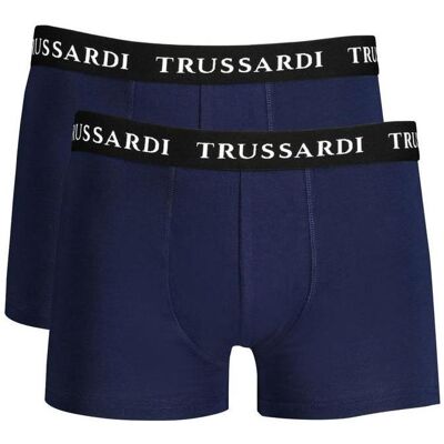 Trussardi, Herren, Unterhosen, Blu Cotton Men's Boxer, Blau, (M) Trussardi, Herren, Unterhosen, Blu Cotton Men's Boxer, Blau, (M)