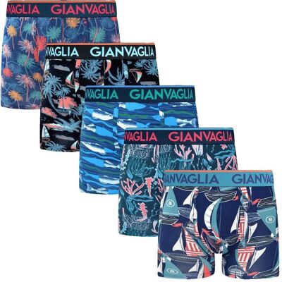 Gianvaglia, Herren, Unterhosen, Herren Boxershorts Maritime Motive 5er-Pack, Baumwolle, Stretch, Komfort, XL, Mehrfarbig, (5er Pack, XL) Gianvaglia, Herren, Unterhosen, Herren Boxershorts Maritime Motive 5er-Pack, Baumwolle, Stretch, Komfort, XL, Mehrfarbig, (5er Pack, XL)