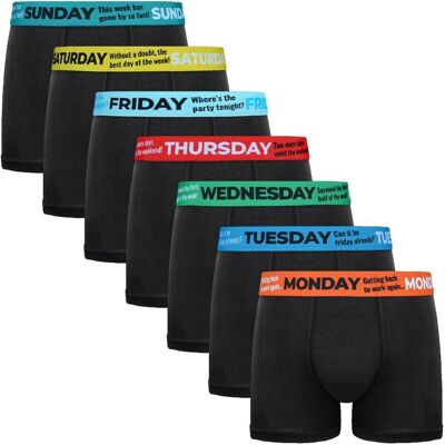 Gianvaglia, Herren, Unterhosen, Herren Boxershorts 7er Pack Wochentage Baumwolle L, Mehrfarbig, (7er Pack, L) Gianvaglia, Herren, Unterhosen, Herren Boxershorts 7er Pack Wochentage Baumwolle L, Mehrfarbig, (7er Pack, L)