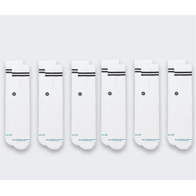 Stance, Herren, Socken, Core Crew Socken 6 Paar Weiss, Weiss, (6er Pack, M) Stance, Herren, Socken, Core Crew Socken 6 Paar Weiss, Weiss, (6er Pack, M)