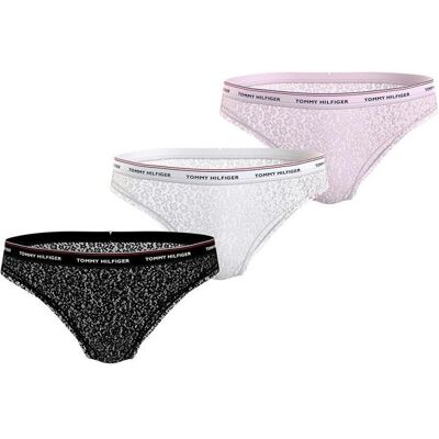Tommy Hilfiger Damen, Unterhosen, Bikni, Schwarz, (3er Pack, S) Tommy Hilfiger Damen, Unterhosen, Bikni, Schwarz, (3er Pack, S)