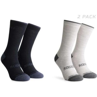 Rogelli, Herren, Sportsocken, WOOL socks 2-pack blue/gray 40-43 (40 - 43), Silber, Grau Rogelli, Herren, Sportsocken, WOOL socks 2-pack blue/gray 40-43 (40 - 43), Silber, Grau
