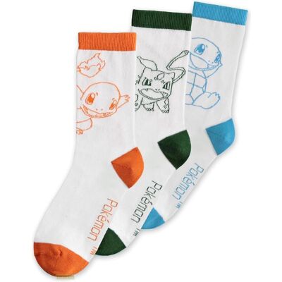 Difuzed, Herren, Socken, Pokemon - Starter gen.1 - 39/42 Grosse, Mehrfarbig, (3er Pack, 39 - 42) Difuzed, Herren, Socken, Pokemon - Starter gen.1 - 39/42 Grosse, Mehrfarbig, (3er Pack, 39 - 42)