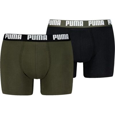 Puma Herren, Unterhosen, Men Everyday Basic Boxer 2p, Grün, Schwarz, (2er Pack, L) Puma Herren, Unterhosen, Men Everyday Basic Boxer 2p, Grün, Schwarz, (2er Pack, L)