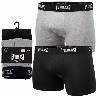 Everlast, Herren, Unterhosen, Herren Boxershorts 2er-Pack Schwarz/Grau, Schwarz, Grau, (2er Pack, XL) Everlast, Herren, Unterhosen, Herren Boxershorts 2er-Pack Schwarz/Grau, Schwarz, Grau, (2er Pack, XL)