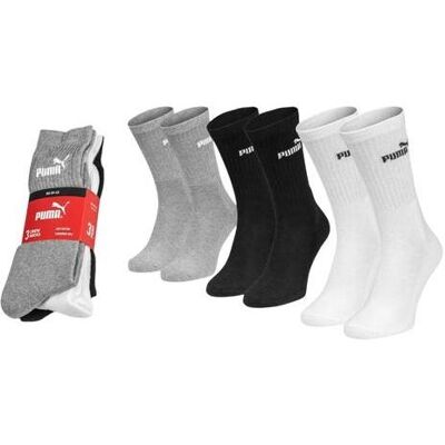 Puma Unisex, Sportsocken, Socken Elements Unisex Crew Sock 3P Grau/Weiss/Schwarz (39 - 42), Grau Puma Unisex, Sportsocken, Socken Elements Unisex Crew Sock 3P Grau/Weiss/Schwarz (39 - 42), Grau