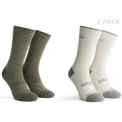 Rogelli, Herren, Sportsocken, WOOL socks 2-pack military/sand 44-47 (44 - 47), Braun, Mehrfarbig Rogelli, Herren, Sportsocken, WOOL socks 2-pack military/sand 44-47 (44 - 47), Braun, Mehrfarbig