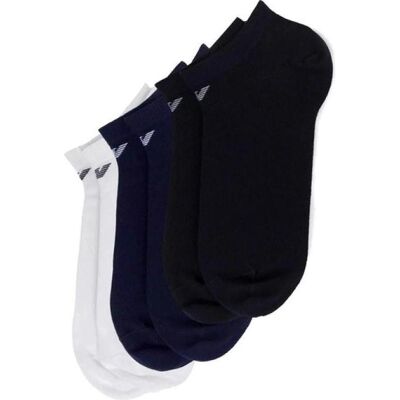 Giorgio Armani Emporio Armani, Herren, Socken, Calza Baumwoll-Knöchelsocken, 3er-Pack, marineblau, schwarz, weiss, Blau, Weiss, Schwarz, (3er Pack, 43 - 46) Giorgio Armani Emporio Armani, Herren, Socken, Calza Baumwoll-Knöchelsocken, 3er-Pack, marineblau, schwarz, weiss, Blau, Weiss, Schwarz, (3er Pack, 43 - 46)