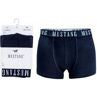 Mustang, Herren, Unterhosen, Herren-Boxershorts, 1 Paar, Marineblau, Blau, (Einzelpack, L) Mustang, Herren, Unterhosen, Herren-Boxershorts, 1 Paar, Marineblau, Blau, (Einzelpack, L)