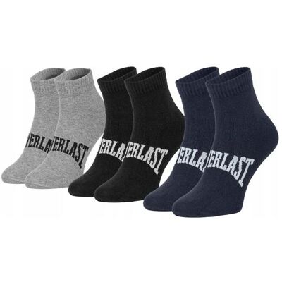 Everlast, Herren, Socken, Socken 3P Knöchelsocken Schwarz/Marineblau/Grau, Blau, Schwarz, Grau, (3er Pack, 39 - 42) Everlast, Herren, Socken, Socken 3P Knöchelsocken Schwarz/Marineblau/Grau, Blau, Schwarz, Grau, (3er Pack, 39 - 42)