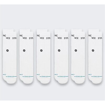 Stance, Herren, Socken, Origin 6 Pack Crew, Weiss, (6er Pack, 43 - 47) Stance, Herren, Socken, Origin 6 Pack Crew, Weiss, (6er Pack, 43 - 47)