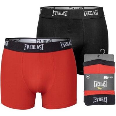 Everlast, Herren, Unterhosen, Herren Boxershorts 2er-Pack Rot/Schwarz, Rot, Schwarz, (2er Pack, L) Everlast, Herren, Unterhosen, Herren Boxershorts 2er-Pack Rot/Schwarz, Rot, Schwarz, (2er Pack, L)