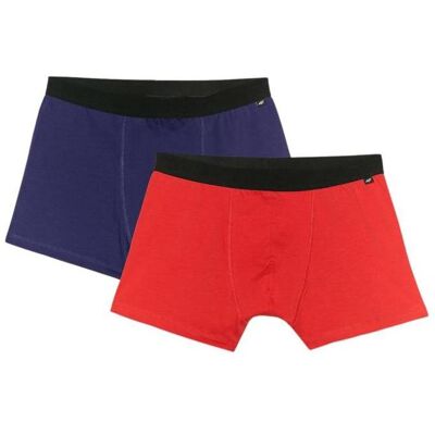 4F, Herren, Unterhosen, Boxer, Blau, Rot, Mehrfarbig, (2er Pack, S) 4F, Herren, Unterhosen, Boxer, Blau, Rot, Mehrfarbig, (2er Pack, S)