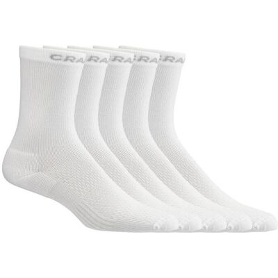 Craft, Unisex, Sportsocken, CORE Dry High Sock 5-Pack (37 - 39), Weiss Craft, Unisex, Sportsocken, CORE Dry High Sock 5-Pack (37 - 39), Weiss