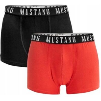 Mustang, Herren, Unterhosen, Herren-Boxershorts, 2er-Pack, Schwarz/Rot, Rot, Schwarz, Mehrfarbig, (2er Pack, XL) Mustang, Herren, Unterhosen, Herren-Boxershorts, 2er-Pack, Schwarz/Rot, Rot, Schwarz, Mehrfarbig, (2er Pack, XL)