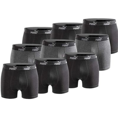 Puma Herren, Unterhosen, Herren-Boxershorts, 9er-Pack, Schwarz, Grau, Baumwolle, Schwarz, Grau, (9er Pack, XL) Puma Herren, Unterhosen, Herren-Boxershorts, 9er-Pack, Schwarz, Grau, Baumwolle, Schwarz, Grau, (9er Pack, XL)