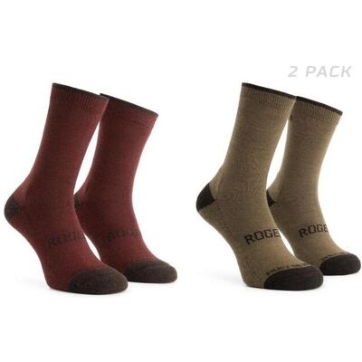 Rogelli, Herren, Sportsocken, WOOL socks 2-pack burgundy/brown 44-47 (44 - 47), Mehrfarbig, Braun Rogelli, Herren, Sportsocken, WOOL socks 2-pack burgundy/brown 44-47 (44 - 47), Mehrfarbig, Braun