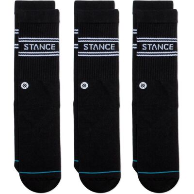 Stance, Unisex, Socken, Basic Crew, Schwarz, (3er Pack, 38 - 41) Stance, Unisex, Socken, Basic Crew, Schwarz, (3er Pack, 38 - 41)