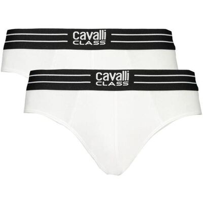 Cavalli Class, Herren, Unterhosen, White Cotton Men's Briefs, Weiss, (Einzelpack, S) Cavalli Class, Herren, Unterhosen, White Cotton Men's Briefs, Weiss, (Einzelpack, S)