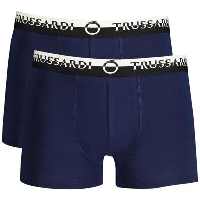 Trussardi, Herren, Unterhosen, Blu Cotton Mens Boxer, Blau, (Einzelpack, XXL) Trussardi, Herren, Unterhosen, Blu Cotton Mens Boxer, Blau, (Einzelpack, XXL)