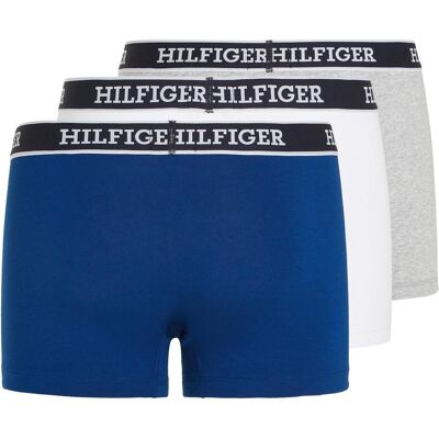 Tommy Hilfiger Herren, Unterhosen, Trunk 3er-Pack Herren-Boxershorts, Blau, Mehrfarbig, Grau, (3er Pack, M) Tommy Hilfiger Herren, Unterhosen, Trunk 3er-Pack Herren-Boxershorts, Blau, Mehrfarbig, Grau, (3er Pack, M)