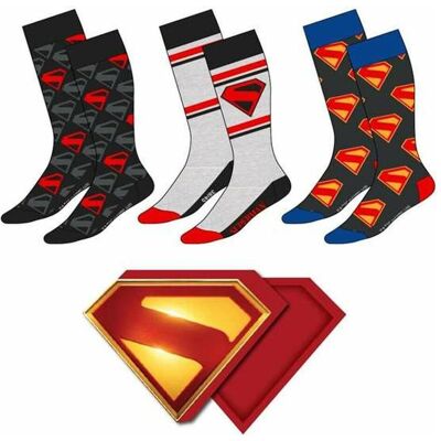 Cerdá, Herren, Socken, DC Comics Socken 3er-Pack Superman 38-45, Mehrfarbig, (3er Pack, 38 - 45) Cerdá, Herren, Socken, DC Comics Socken 3er-Pack Superman 38-45, Mehrfarbig, (3er Pack, 38 - 45)