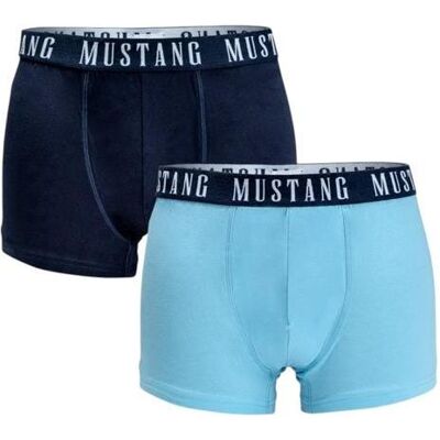 Mustang, Herren, Unterhosen, Herren-Boxershorts, 2er-Pack, Himmelblau/Marineblau, Blau, Mehrfarbig, (2er Pack, XL) Mustang, Herren, Unterhosen, Herren-Boxershorts, 2er-Pack, Himmelblau/Marineblau, Blau, Mehrfarbig, (2er Pack, XL)
