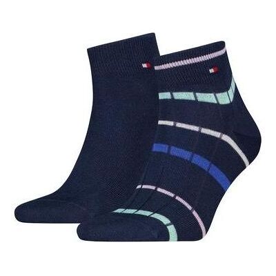 Tommy Hilfiger Herren, Socken, Herren Quarter 2P Sommer Breton Socken, Mehrfarbig, (2er Pack, 43 - 46) Tommy Hilfiger Herren, Socken, Herren Quarter 2P Sommer Breton Socken, Mehrfarbig, (2er Pack, 43 - 46)