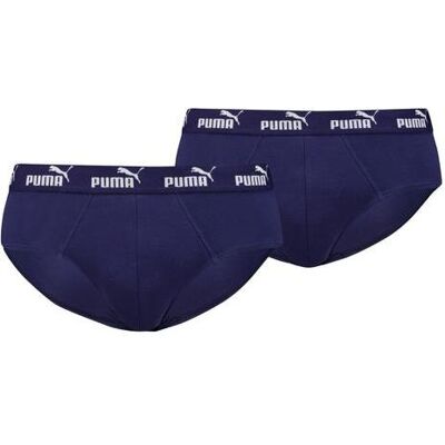 Puma Herren, Unterhosen, Elements Herren Basic Slips, 2Er-Pack, Marineblau, Blau, (2er Pack, L) Puma Herren, Unterhosen, Elements Herren Basic Slips, 2Er-Pack, Marineblau, Blau, (2er Pack, L)