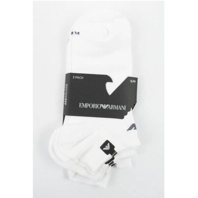 Giorgio Armani Emporio Armani, Herren, Socken, Calza-Knöchelsocken aus Baumwolle, weiss, 3er-Pack, Weiss, (3er Pack, 39 - 42) Giorgio Armani Emporio Armani, Herren, Socken, Calza-Knöchelsocken aus Baumwolle, weiss, 3er-Pack, Weiss, (3er Pack, 39 - 42)