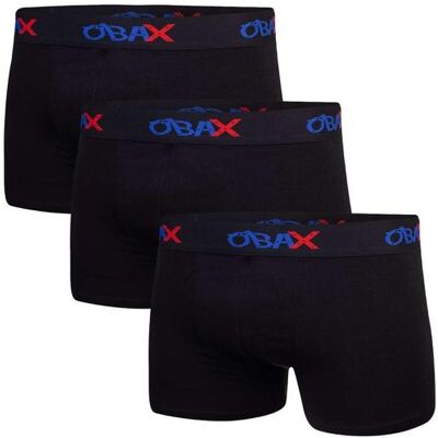 Obax, Herren, Unterhosen, Herren-Boxer-Unterwäsche 3p, Schwarz M, Schwarz, (3er Pack, M) Obax, Herren, Unterhosen, Herren-Boxer-Unterwäsche 3p, Schwarz M, Schwarz, (3er Pack, M)