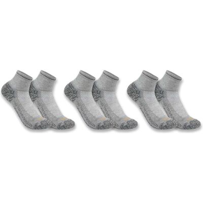 Carhartt, Herren, Socken, Force™ Midweight Quarter Sock 3 Pair, Grau, (3er Pack, L) Carhartt, Herren, Socken, Force™ Midweight Quarter Sock 3 Pair, Grau, (3er Pack, L)