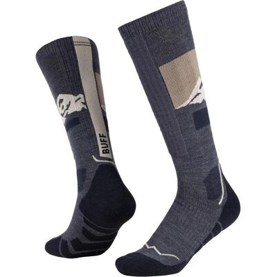 Buff, Unisex, Sportsocken, Merino HW Over The Calf (39 - 41), Blau, Grau Buff, Unisex, Sportsocken, Merino HW Over The Calf (39 - 41), Blau, Grau