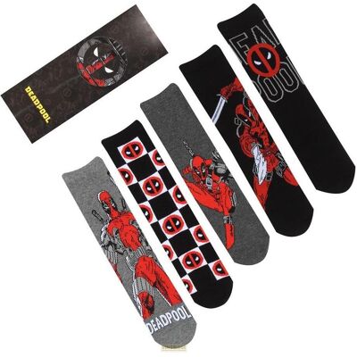 Heroes Inc, Unisex, Socken, Marvel Socken 5er-Pack Deadpool L-XL, Mehrfarbig, (5er Pack, L/XL) Heroes Inc, Unisex, Socken, Marvel Socken 5er-Pack Deadpool L-XL, Mehrfarbig, (5er Pack, L/XL)